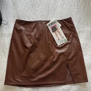 Rewash Chocolate Brown Mini Skirt